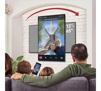 Barkan Landscape-Portrait Rotation 13-65 inch TV Wall Mount, Flat/Curved Screen Bracket, Holds up to 80lbs, Auto Lock Patented, Fits LED OLED LCD, Vertical and Horizontal