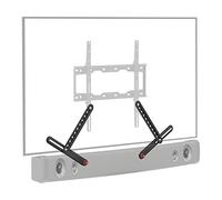 Barkan Universal Soundbar Mount, Adjustable Bracket for Mounting Above or Under the TV, Sizes 13-80 inch, Fits Most of Sound Bars Up to 6.5kg, Easy Assembly