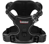 BARKBAY Dog Harness No Pull 3 Buckles for Small Dogs - Adjustable, Reflective, Comfortable, No Choke, Heavy-Duty - Perfect for Outdoor Training, Walking, and Hiking - Strong & Durable - S & Black