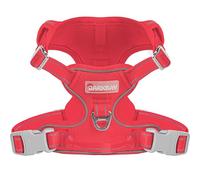 BARKBAY Dog Harness No Pull Mesh for Medium Dogs - Adjustable, Reflective, Comfortable, No Choke, Heavy-Duty - Perfect for Outdoor Training, Walking, and Hiking - Strong & Durable - M & Red Mesh
