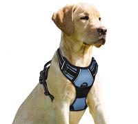 BARKBAY No Pull Dog Harness Front Clip Heavy Duty Reflective Easy Control Handle for Large Dog Walking(Navy,XL)
