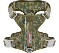 BARKBAY No Pull Dog Harness Front Clip Heavy Duty Reflective Easy Control Handle for Large Dog Walking with ID tag Pocket(Camo,L)