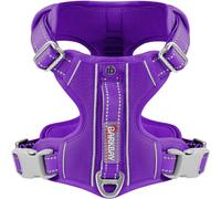 BARKBAY No Pull Dog Harness Front Clip Heavy Duty Reflective Easy Control Handle for Large Dog Walking with ID tag Pocket(Purple,S)