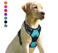 BARKBAY No Pull Dog Harness Front Clip Heavy Duty Reflective Easy Control Handle for Large Dog Walking(Blue,S)