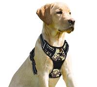 BARKBAY No Pull Dog Harness Front Clip Heavy Duty Reflective Easy Control Handle for Large Dog Walking(Desert camo,M)