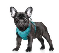 BARKBAY No Pull Dog Harness Large Reflective Dog Harness with Front Clip and Easy Control Handle for Walking Training Running with ID tag Pocket(Ocean Blue,S)