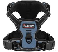 BARKBAY No Pull Dog Harness Large Step in Reflective Dog Harness with Front Clip and Easy Control Handle for Walking Training Running(Navy,M)