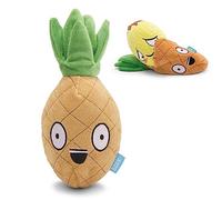 Barkbox 2 in 1 Interactive Plush Dog Toy - Rip and Reveal Toy for Dogs and Puppies - Stimulating Squeaky Pet Toys | Penny Pineapple (Large)