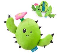 Barkbox 2 in 1 Interactive Plush Dog Toy - Rip and Reveal Toy for Dogs and Puppies - Stimulating Squeaky Pet Toys | Consuela Cactus Small