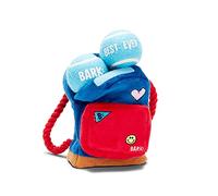 Barkbox 2 in 1 Interactive Plush Dog Toy - Rip and Reveal Toy for Dogs and Puppies - Stimulating Squeaky Pet Toys | Janspup Backpack (Large)