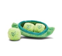 Barkbox 2 in 1 Interactive Plush Dog Toy - Rip and Reveal Toy for Dogs and Puppies - Stimulating Squeaky Pet Toys | Peas in a Pod (Small)