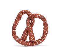 Barkbox BARK Paula's Park Slope Pretzel Dog Toy, Brown with White Spots, Medium Size, Plush