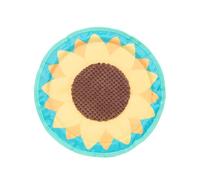 Barkbox BARK Sunflower Flinger Dog Toy, Yellow Plush Disc, Crinkle Material