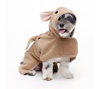 BarkBox Dog Bathrobe Towel - Lightweight, Super Cute, Quick Drying - Rabbit (Small)