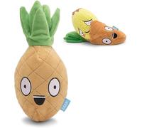 Barkbox Dog Toy 2 in 1 Interactive - Plush Exterior with Squeaker & Crinkle Material, Tearable Dog Toy with Squeaky Spikey Ball Inside, Ideal for Toy Destroyers | Penny The Pineapple, Small