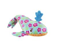 Barkbox Hawaiian Humpbark Whale Dog Toy | Plush Hibiscus Whale Toy with Deep Grunt Squeaker, Fluff and Whip-N-Flip Fins | Fun for Dogs