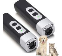 Barkbuz Anti Bark Device, Qinux Barkbuz for Dogs - 10-M Coverage, Suitable for Training to Improve Bad Behavior, Humane Behavior Training Support for Indoor/Outdoor Use (2-PCS Black)