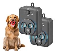 Barkbuz Anti Bark Device, Qinux Barkbuz for Dogs with 3 Modes, 25-40khz Three-Speed Frequency, Anti Barking Device for Dogs with LED Flashlight, Say Goodbye to Annoying Barks (2Pcs)