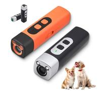 Barkbuz Anti Bark Device, Qinuxs Barkbuz for Dogs, Anti Barking Control Device,Dog Bark Deterrent Devices, for Training to Improve Bad Behavior, with LED Flashlight & 3 Modes (Orange + BLack)