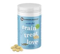 Barker and Barker Medium Dog Training Treats, Arctic Fish, Low Calorie | 200 Treats per Pot, Grain Free, High in Protein, Rich in Omega 3, No Artificials, Human-Grade, for Small & Medium Dogs