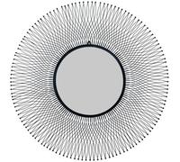 Barker Black Metal Large Wire Mirror