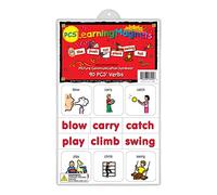 BARKER CREEK Learning Magnets, for Children, Picture Communication Symbol Magnets - High-Frequency Verbs & Companion Word Magnets (3000)
