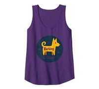 Barking Brilliant Dog Lover Graphic Sticker Tank Top, Women, Purple, XXL