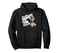 Barking for Mom Happy Black Tan Dog Lover Pullover Hoodie