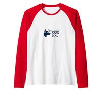 Barking Good Deal Dog Lovers Playful Pet Shop Logo Raglan Baseball Tee, Men, Red/White, L