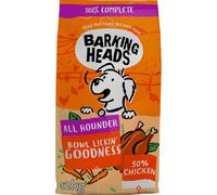 Barking Heads Complete Dry Dog Food 12kg - Adult All Hounder Bowl Lickin' Goodness Chicken - Natural Everyday Immunity & Vitality - Vet Approved