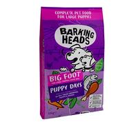 Barking Heads Complete Dry Dog Food 12kg - Puppy Big Foot (Large Breed) Puppy Days Turkey - Natural Grain Free Hypoallergenic for Sensitive Digestion & Development - Vet Approved
