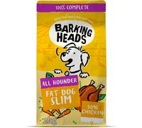 Barking Heads Complete Dry Dog Food 2kg - Adult All Hounder Fat Dog Slim Chicken - Natural Low Fat Weight Management for Overweight Dogs - Vet