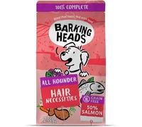 Barking Heads Dry Dog Food - Hair Necessities 2kg - 100% Natural Salmon - Good for Healthy Skin & Coat