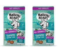 Barking Heads Complete Dry Dog Food 2kg - Adult All Hounder Tummy Loving Care Fish - Natural Grain Free Hypoallergenic for Sensitive Stomachs - Vet Approved (Pack of 2)