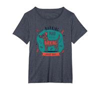 Barking Mad About Dogs Whimsical Pet Lover T-Shirt, Women's Plus, Heather Blue, 1X