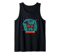 Barking Mad About Dogs Whimsical Pet Lover Tank Top, Men, Black, XL