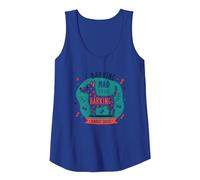 Barking Mad About Dogs Whimsical Pet Lover Tank Top, Women, Royal Blue, XL