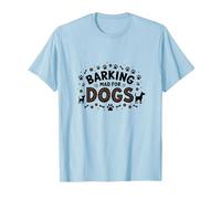 Barking Mad for Dogs: Whimsical Pet Lover T-Shirt, Men, Baby Blue, XL