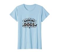 Barking Mad for Dogs: Whimsical Pet Lover T-Shirt, Women, Baby Blue, 3XL