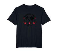 Barking Mad with Love: Cute Dog Lover Graphic T-Shirt, Men's Big and Tall, Black, 4X Tall