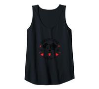 Barking Mad with Love: Cute Dog Lover Graphic Tank Top, Women, Black, XXL