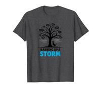 Barking Up A Storm: Whimsical Dog Lovers Tree T-Shirt, Men, Dark Heather Grey, 5XL