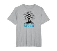 Barking Up A Storm: Whimsical Dog Lovers Tree T-Shirt, Men's Big and Tall, Heather Grey, 4X Tall