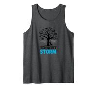 Barking Up A Storm: Whimsical Dog Lovers Tree Tank Top, Men, Dark Heather Grey, S