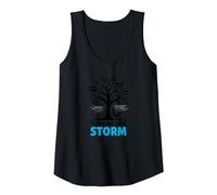 Barking Up A Storm: Whimsical Dog Lovers Tree Tank Top, Women, Black, L
