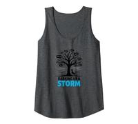 Barking Up A Storm: Whimsical Dog Lovers Tree Tank Top, Women, Dark Heather Grey, L