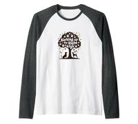Barking Up The Right Tree Dog Lover Paw Raglan Baseball Tee, Men, Dark Heather/White, S