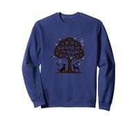 Barking Up The Right Tree Dog Lover Paw Sweatshirt, Adult Unisex, Navy, XXL