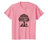 Barking Up The Right Tree Dog Lover Paw T-Shirt, Kids, Pink, 2 Years