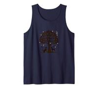 Barking Up The Right Tree Dog Lover Paw Tank Top, Men, Navy, XXL